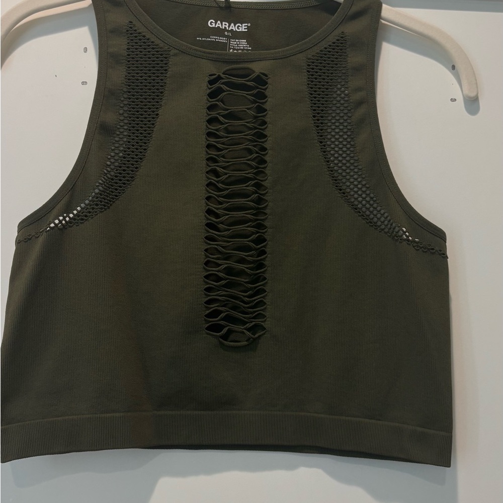 Garage Dark Green Women's Crop Top